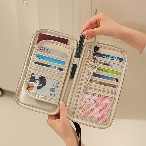 护照包男女便携旅行证件包多功能防盗刷机票收纳包护照夹机票夹包 - 图2