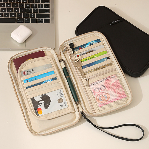 护照包男女便携旅行证件包多功能防盗刷机票收纳包护照夹机票夹包 - 图1