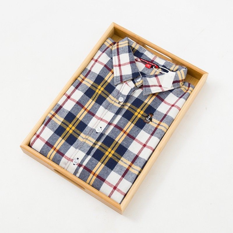 【断码品牌特】2023新春刺绣小熊衬衫 截纶衬衫