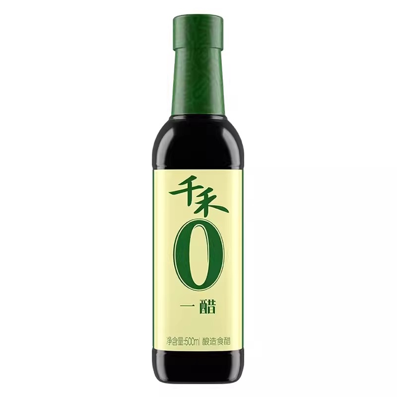 千禾一醋零添加500ml家用陈醋香醋凉拌蘸饺子蘸料醋粮食酿造食醋