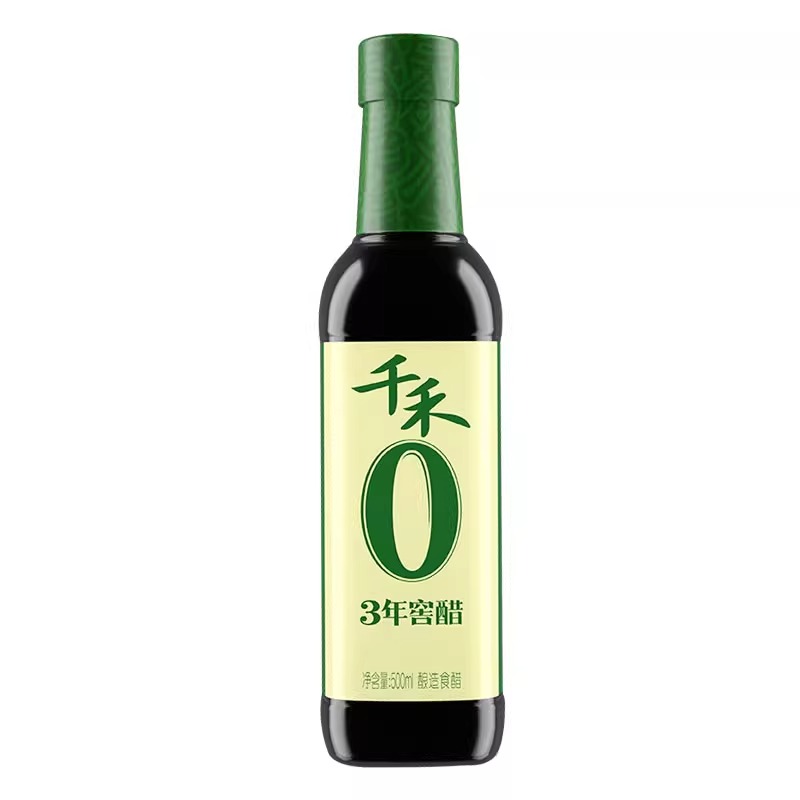 千禾零添加3年窖醋500ml家用酿造陈醋使用醋凉拌蘸料调味品厨房