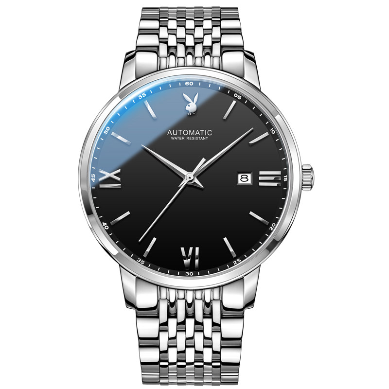 正品花花公子男士男款全自动机械表 花花公子悦时国产腕表