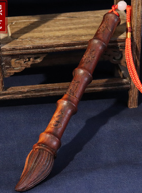 金榜提名文昌笔挂件雷击桃木雕刻手把件送学生礼物文昌工艺品