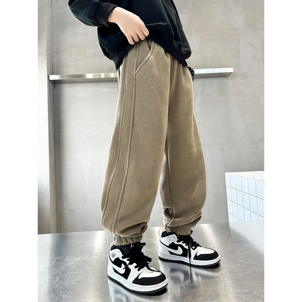 男童加绒裤子秋冬款2025新款儿童运动休闲裤中大童百搭加厚束脚裤,淘宝优惠券,粉丝福利购,淘宝优惠卷