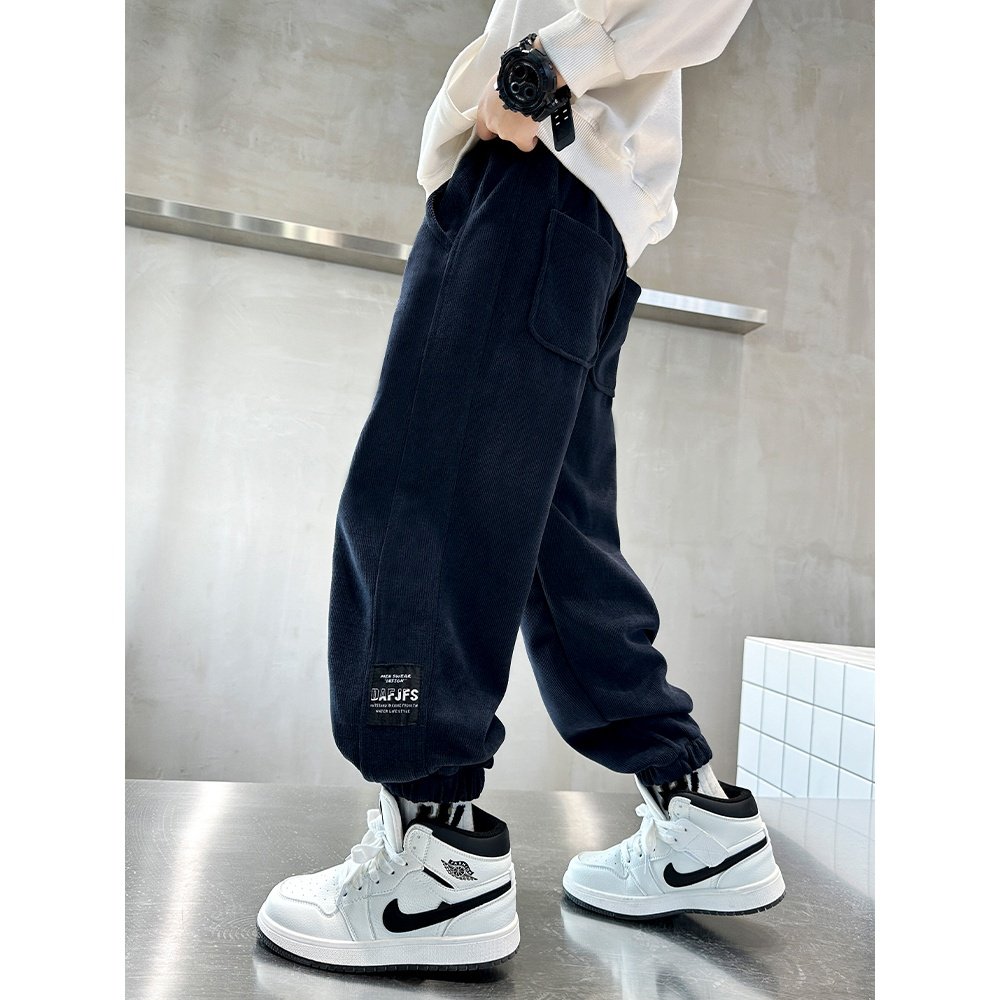 男童加绒裤子秋冬款2025新款儿童运动休闲裤中大童百搭加厚束脚裤,淘宝优惠券,粉丝福利购,淘宝优惠卷