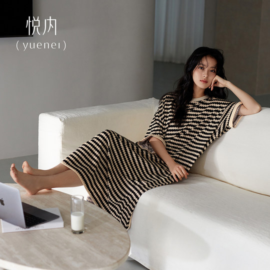 Женская ночная рубашка Yuenei из чистого хлопка