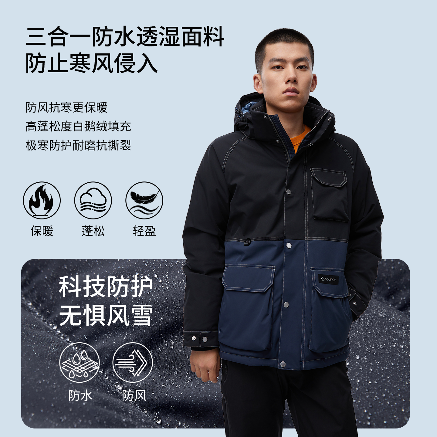 君羽辕辙羽绒服男700蓬白鹅绒青年新款加厚迷彩鹅绒服外套SC62021,淘宝优惠券,粉丝福利购,淘宝优惠卷