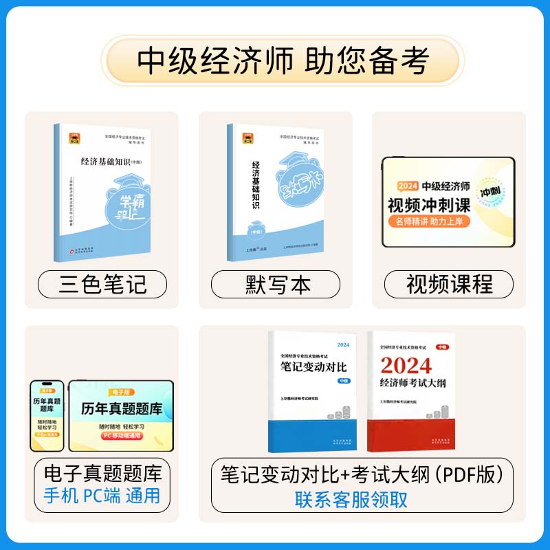 上岸熊中级经济师三色笔记纸质备考2024教材学霸笔记默写本资料人力资源管理师经济基础知识工商管理金融建筑与房地产税收知识产权