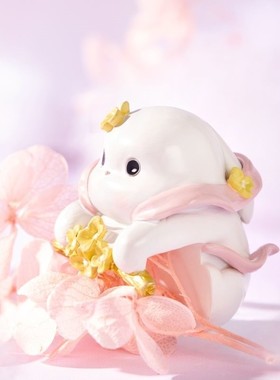 故宫文创小玉兔摆件套装三尺鲤创意玩偶生日礼物正版