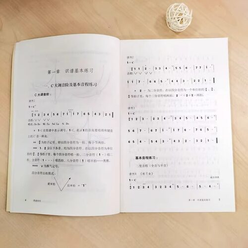 简谱视唱 赵方幸 乐理知识基础教材入门教程书 音乐书乐谱人民音乐大调音阶基本音程练习音调变化音与转调 乐理视唱练耳初学入门书 - 图2