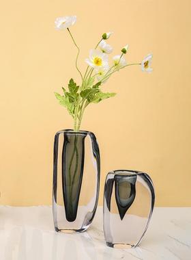 琉璃艺术厚花瓶意式轻奢简约摆件客厅餐桌样板房电视柜酒柜装饰品