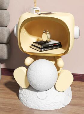 益方家居客厅落地摆件沙发旁边柜软装夜灯装饰品收纳卧室床头柜