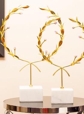 花环摆件家居饰品创意时尚现代样板房客厅电视柜酒店软装配饰