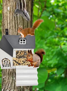 跨境新品户外庭院花园松鼠喂食器造景金属工艺喂食器
