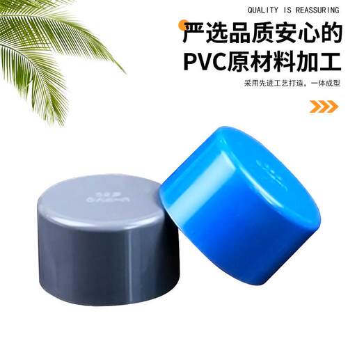 厂家直销UPVC给水管管帽A级塑料管堵闷头多规格堵头管件现货 - 图0