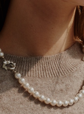 ITONOHANA爱心型珍珠项链