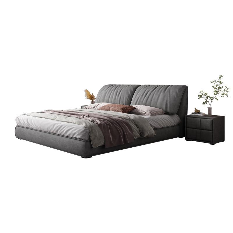 大象耳朵布艺床轻奢baxter简约双人1.51.8米主卧意式极简科技布床 - 图3