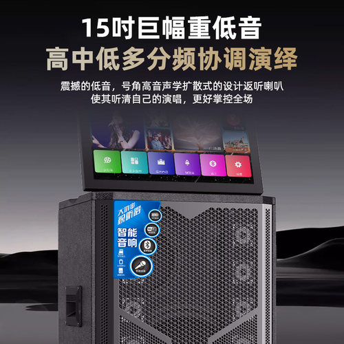户外K歌音响广场舞音响带显示屏家用唱歌点歌机家庭KTV一体机音箱 - 图2