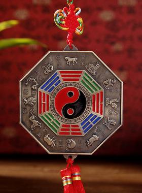 八卦镜凸镜门口家用五福麒麟四