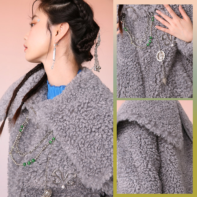 Dense fan warm fur jacket top