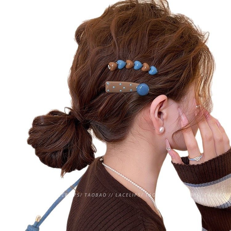 海盐奶咖~发夹女爱心边夹前额一字发卡碎发刘海夹子头饰2025新款,淘宝优惠券,粉丝福利购,淘宝优惠卷