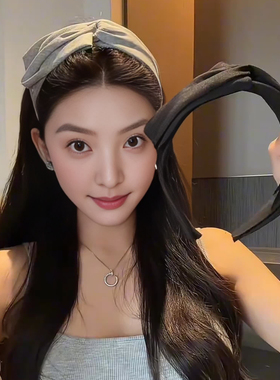 修饰脸型佩戴牢固宽边高颅顶发箍