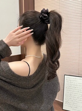 韩系高级感褶皱小肠发圈扎头发绳