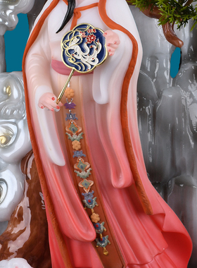 月宫嫦娥玉兔太阴星君像装饰摆件