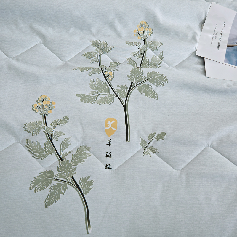 【假一赔十】超柔艾草驱蚊夏凉被空调被夏季防螨抗菌被单双人夏被_思敏瑞家纺促销店_床上用品-第3张图片-提都小院