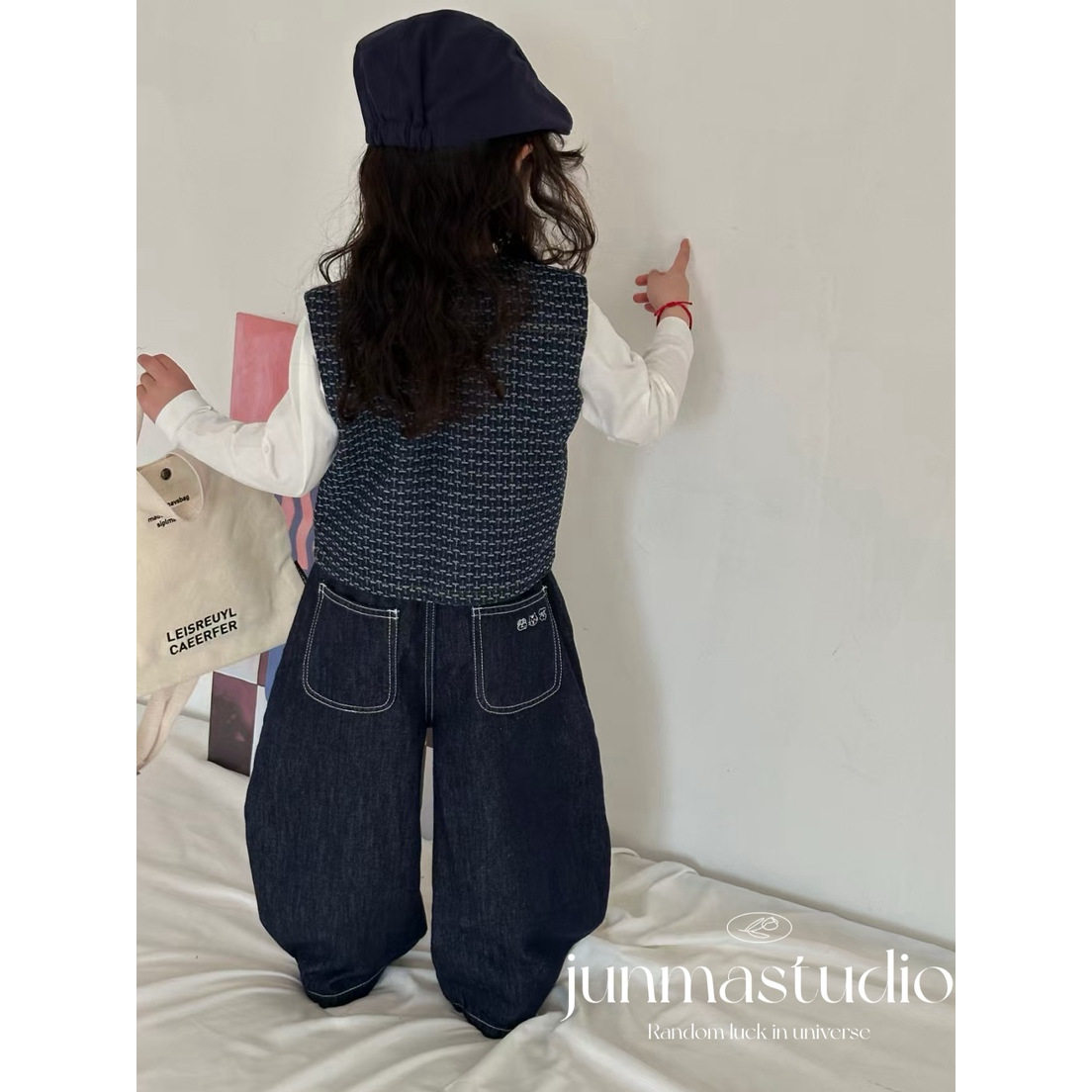 小屁股童装男女童宝宝儿童春装新款韩系卡通绣花弯刀裤牛仔裤长裤,淘宝优惠券,粉丝福利购,淘宝优惠卷