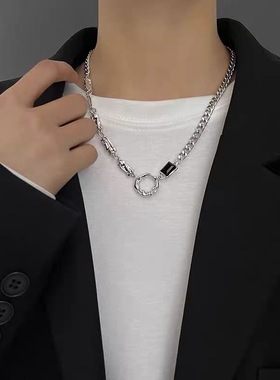 星芒莫比乌斯项链男士潮简约痞帅高级百搭瓜子链送男友