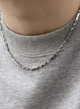 星芒莫比乌斯项链男士潮简约痞帅高级百搭瓜子链送男友