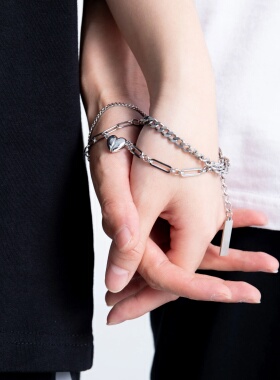 古巴手链男款潮牌高级首饰男士手链男生情侣饰品