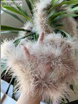 Ostrich Fur Accessories Feather Strips of Artisanal Diy Material Suede clothing Skirt Hem Cuff Hair Accessories