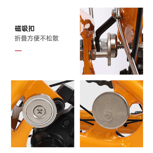 富士达折叠自行车内三速20寸成人超轻便携单车可放后备箱E300-2 - 图2