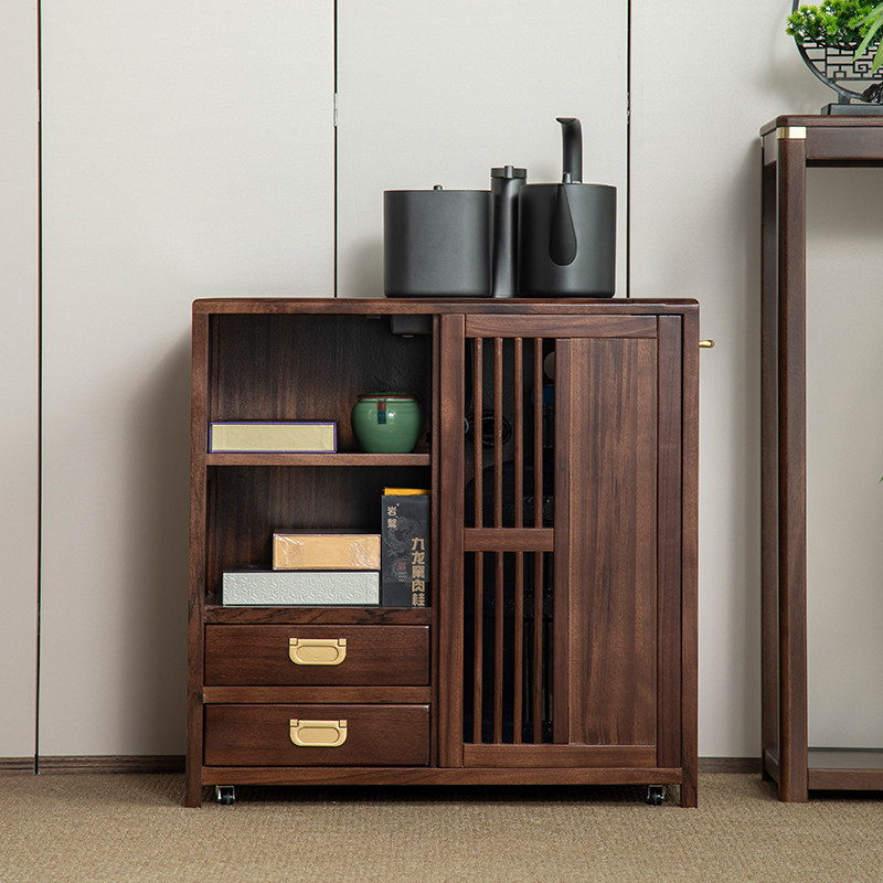 乌金木移动桌边几实木茶几客厅茶台茶水柜家用烧水壶一体沙发边柜,淘宝优惠券,粉丝福利购,淘宝优惠卷