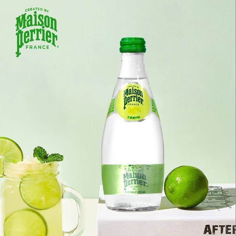 法国perrier巴黎水青柠原味苏打气泡水矿泉水330ml*4瓶果味饮料,淘宝优惠券,粉丝福利购,淘宝优惠卷