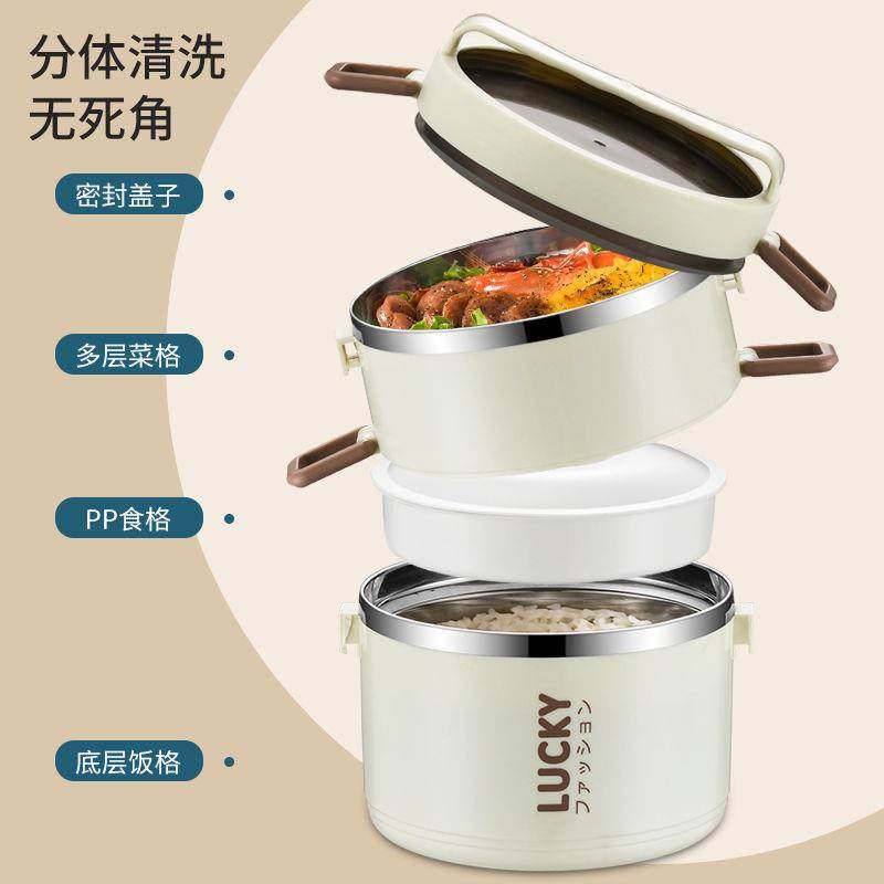 新款不锈钢便当盒高颜值带盖上班族带饭碗in风保温饭盒分隔式餐盒,淘宝优惠券,粉丝福利购,淘宝优惠卷