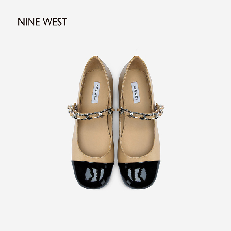 Nine West/玖熙2024年春季新款法式圆头玛丽珍鞋女甜美平底单鞋女 - 图3