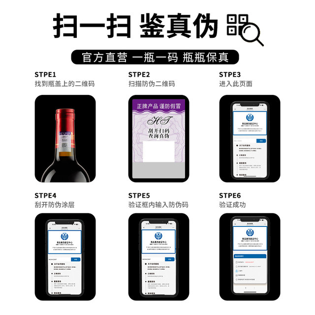 French imported red wine in a box of 6 bottles