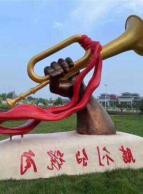 玻璃钢雕塑定制卡通动物户外大型不锈钢雕塑公园广场铸铜人物摆件