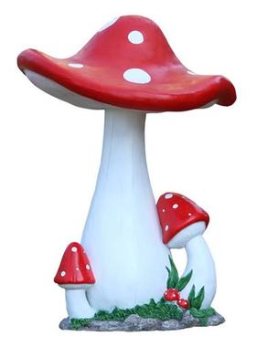 玻璃钢仿真蘑菇大摆件户外园林景观植物雕塑公园庭院草坪造景装饰