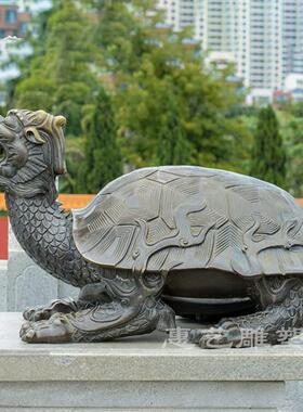 玻璃钢铸铜龙龟雕塑定制仿铜青龙朱雀玄武白虎麒麟凤凰雕像摆件