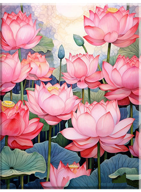 花团锦簇|0基础diy数字油画手绘手工花卉油彩丙烯填充治愈减压画