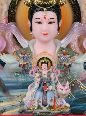 胡九姐胡教主胡娘娘神像装饰摆件