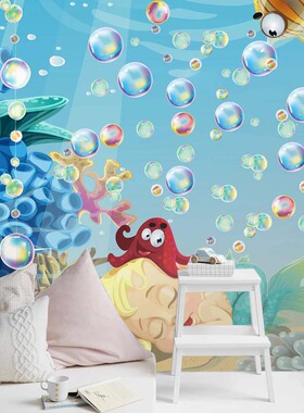 幼儿园楼梯开学环创隔断环境布置吊饰教室海洋风装饰星星拉花挂饰