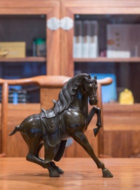 铜马摆件铜制马到成功工艺品办公室客厅酒柜子装饰品开业礼品