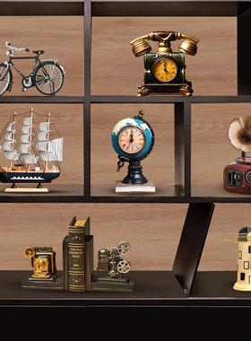 速发美办复古怀旧酒柜电视柜装饰摆饰老物件式公室桌面客厅玄关装