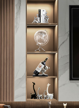 速发酒柜摆件电视柜装饰品轻用高档套架客厅家奢熊红酒装摆设