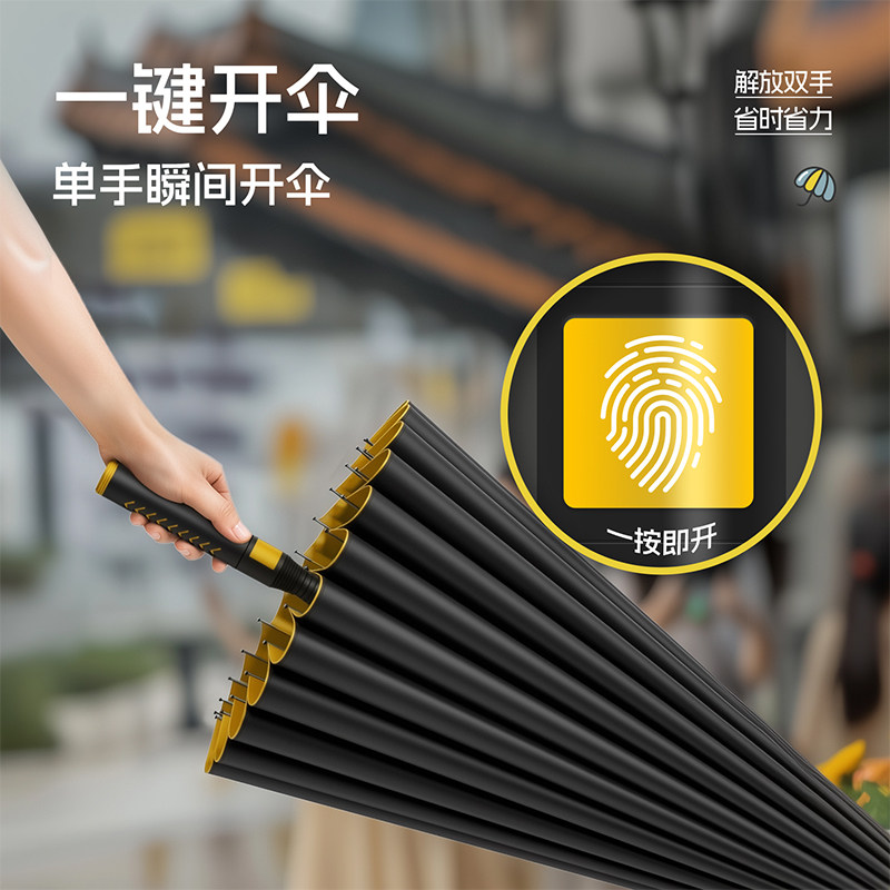 雨伞长柄加大加厚加固晴雨自动伞上学专用长柄伞大号遮阳伞两用